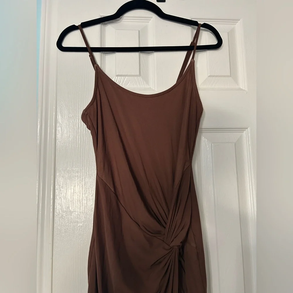 Jlux label brown slit dress - Picture 2 of 5
